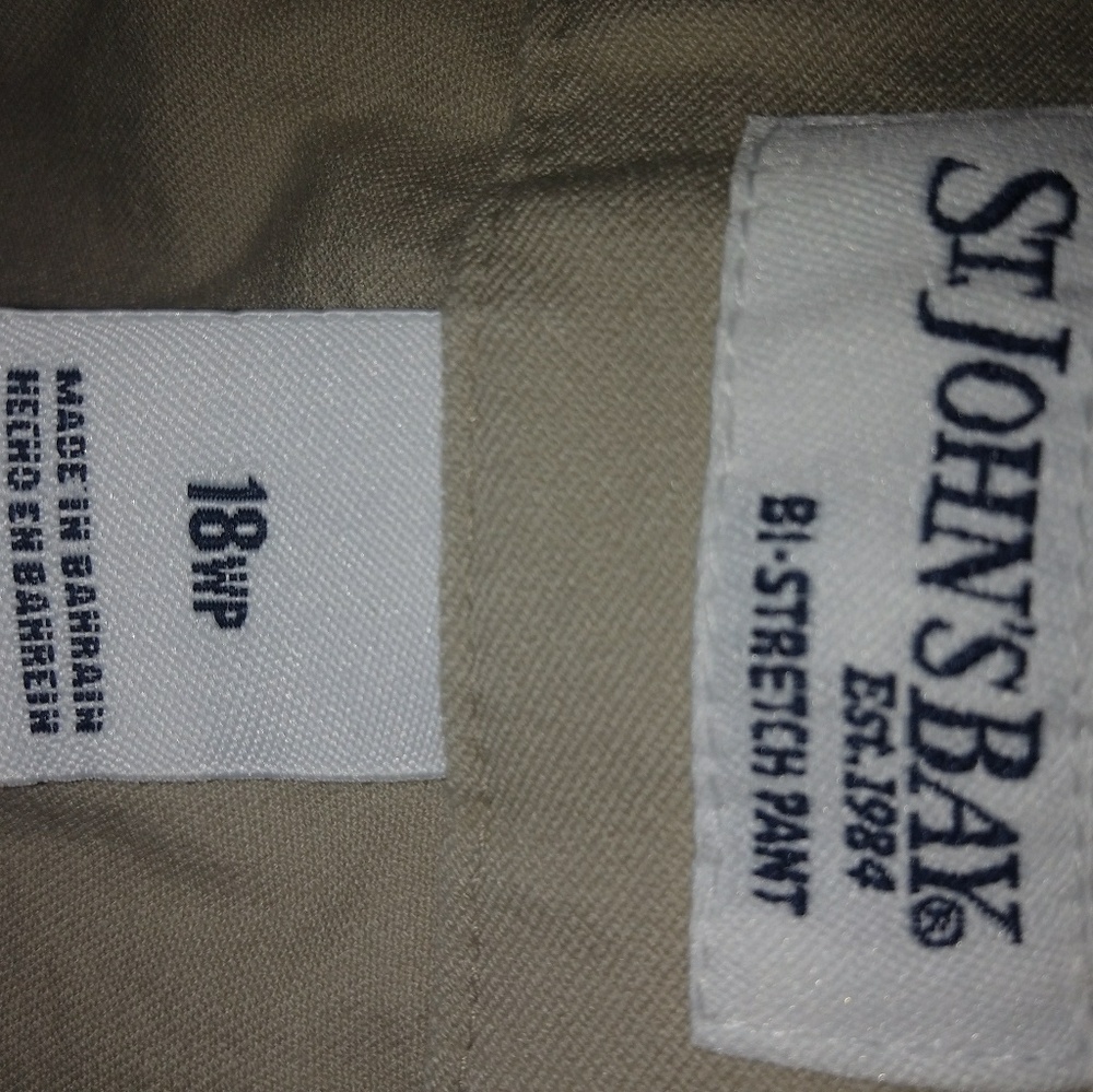 St. John's Bay Beige Straight-Leg Pants - Picture 4 of 4